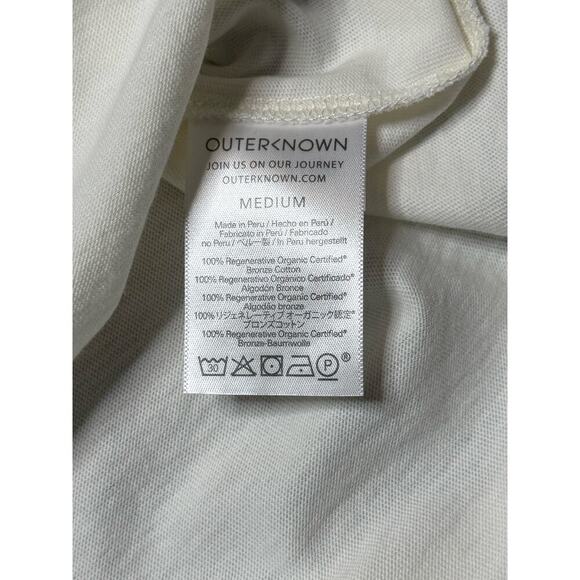 Outerknown Groovy Baseball Tee Men's Medium Sustainable 100% Bronze Cotton - Picture 6 of 9